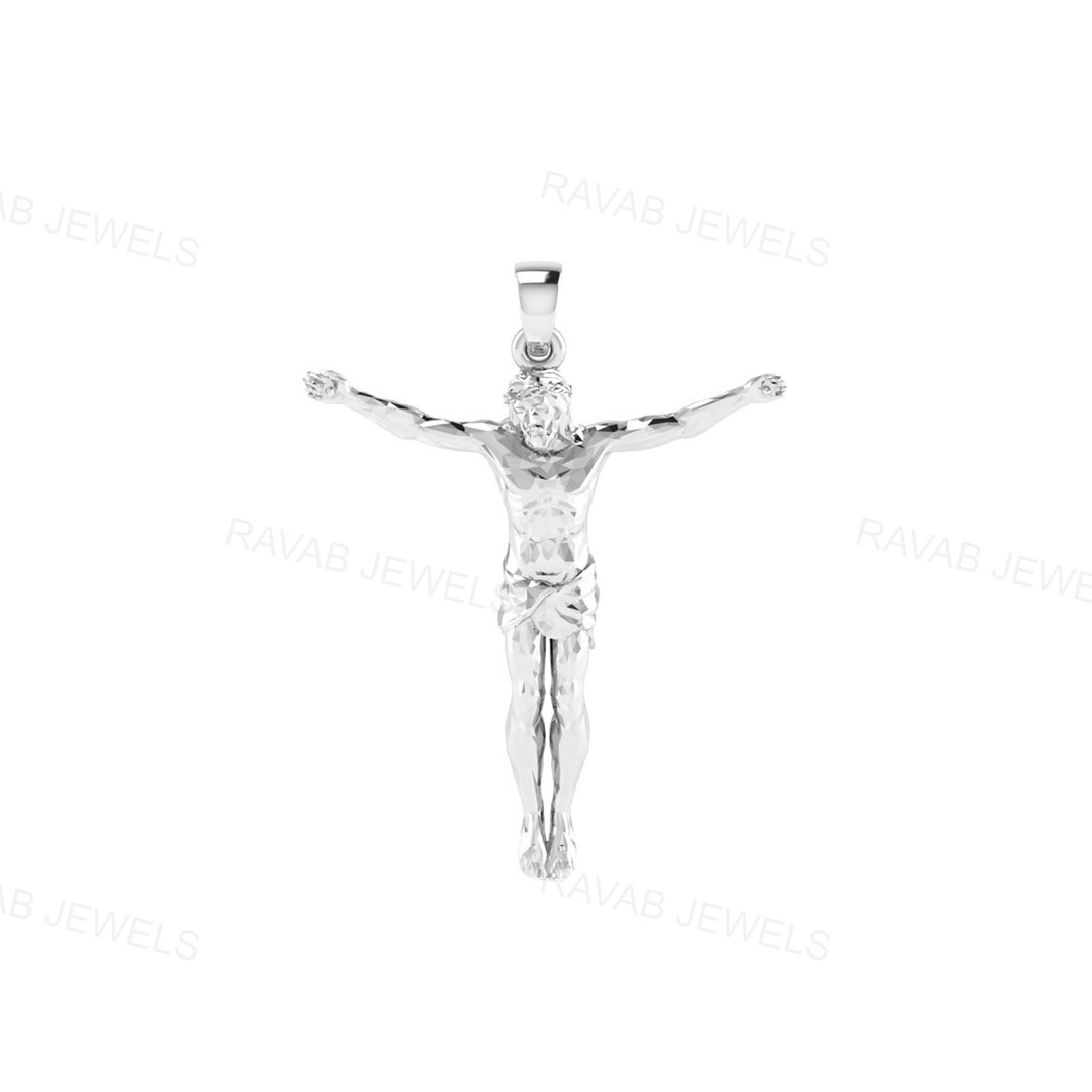 High Quality Hip Hop Religious Christian Jewelry Jesus Design Cross Sterling Silver Charm Pendant Factory Jewelry For Christmas