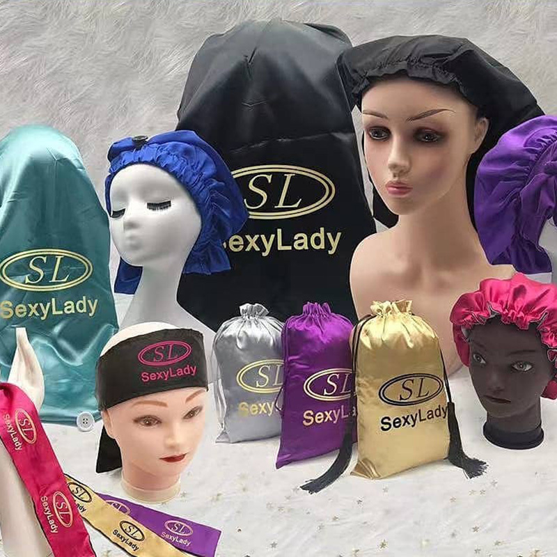 Wholesale Mommy And Me Bonnets Custom Luxury Silk Designer Bonnets And Satin Hair Wraps Satin Bonnet