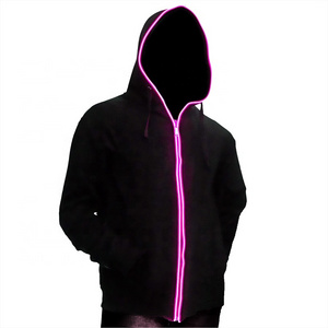 Light Up El Wire Hoodie Led Jacket for Adult and Kids Any Size and Colors are Available