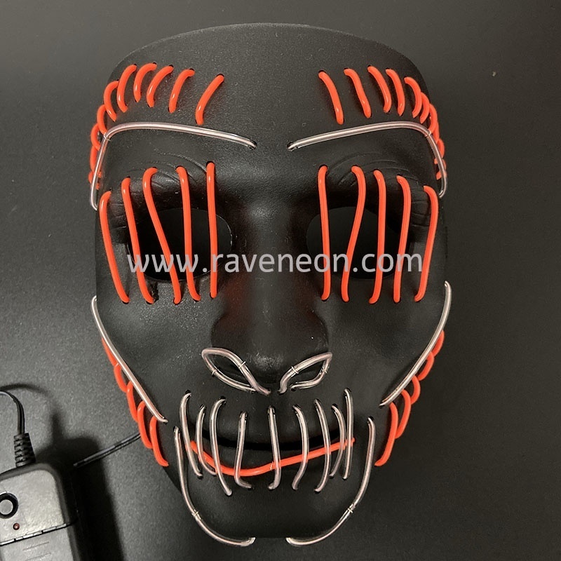 Halloween Using Flashing Cosplay Led Joke Mask Beauty Mask For Party