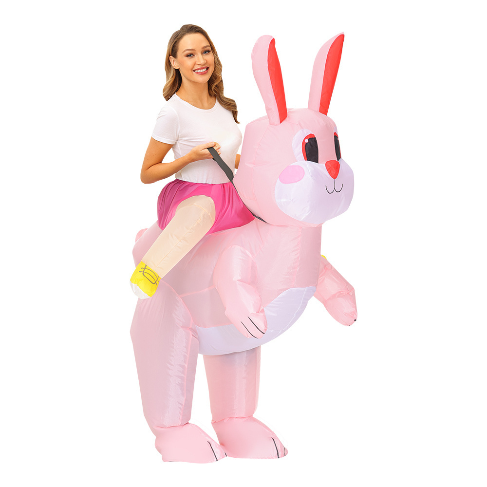 Easter Inflatable Bunny Costume Unisex Adults Funny Halloween Party Inflatable Festival Bunny Costume