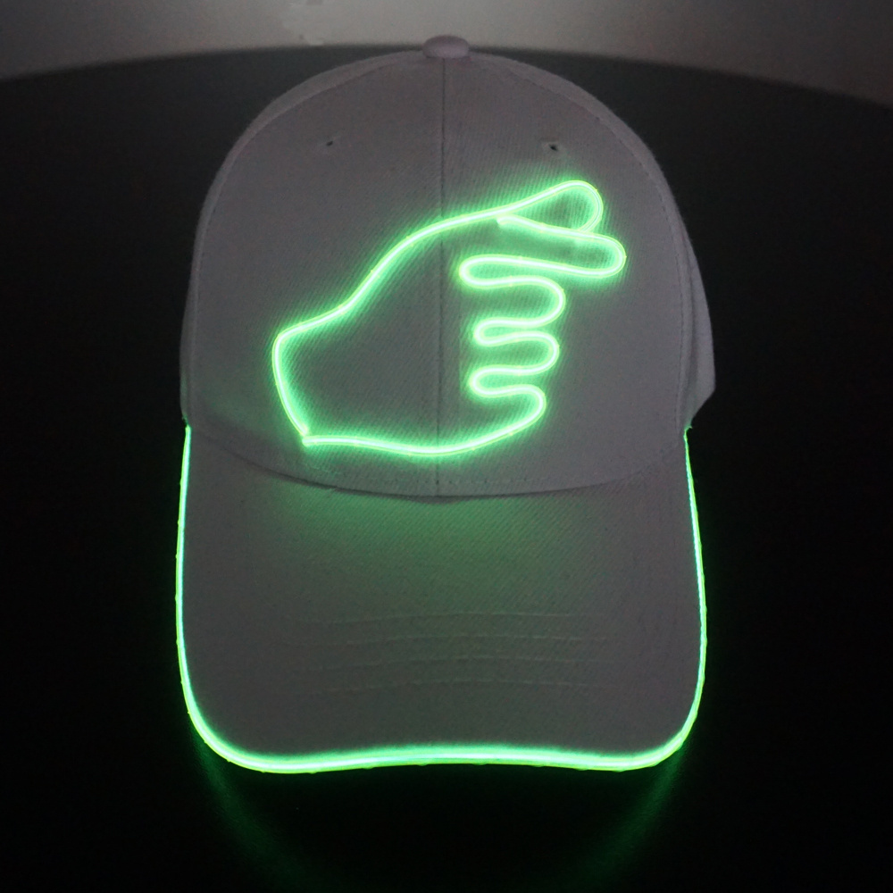 High quality LED Light up led cap custom approved unisex led flashing party baseball hat