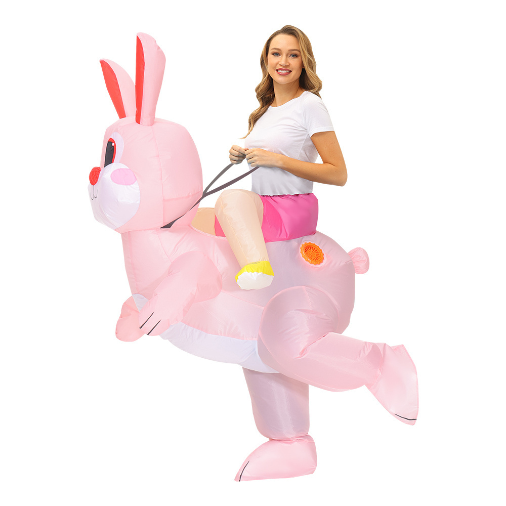 Easter Inflatable Bunny Costume Unisex Adults Funny Halloween Party Inflatable Festival Bunny Costume