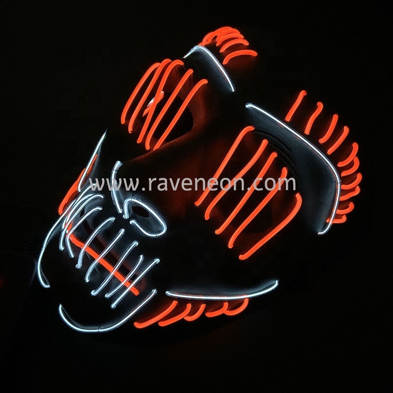 Halloween Using Flashing Cosplay Led Joke Mask Beauty Mask For Party