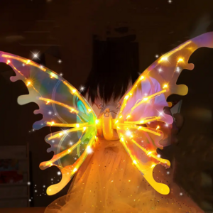 Hot Selling LED Luminous Butterfly Wings Girls Butterfly Angel Wing Costume Set Children Electric Butterfly Wings