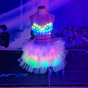 Luxurious LED Luminous Performa Clothing Led Dress For Night Club Dance Wear