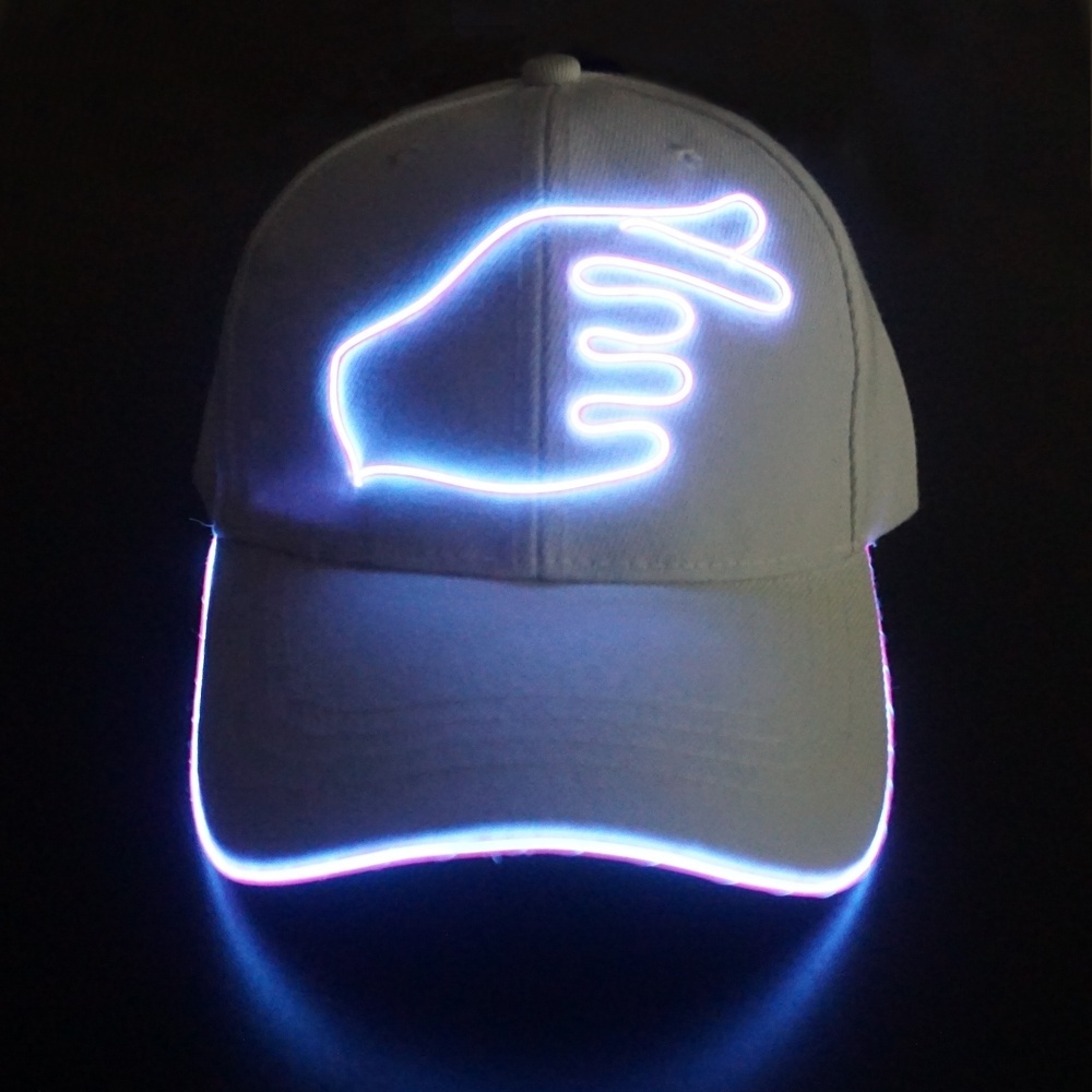 High quality LED Light up led cap custom approved unisex led flashing party baseball hat