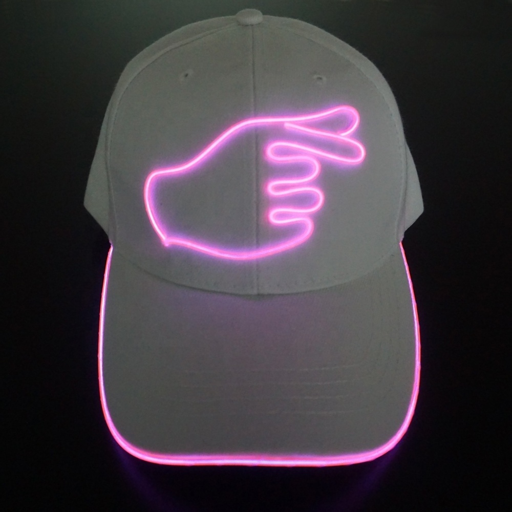 High quality LED Light up led cap custom approved unisex led flashing party baseball hat