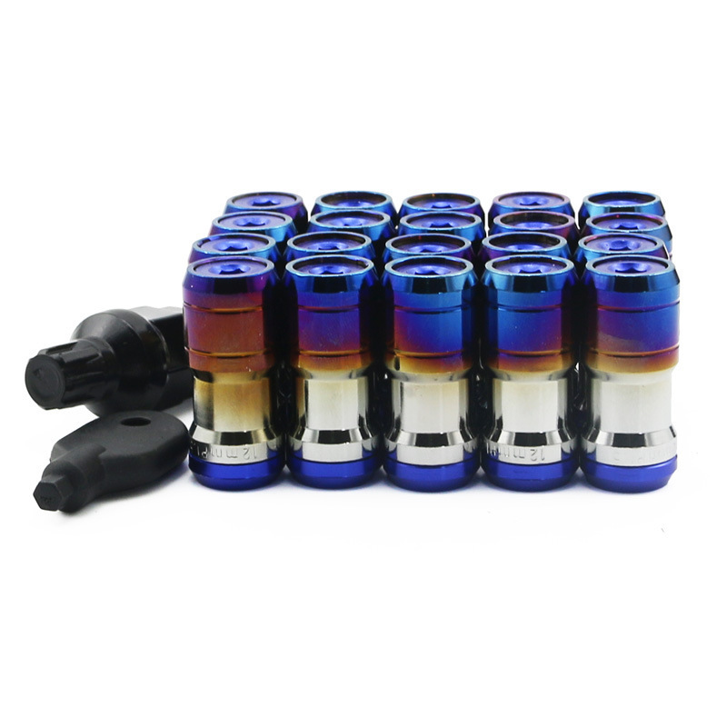 racing parts VOLK-T Colorful Hot Selling Durable Alloy Steel Auto Parts Lock Conical Wheel Lug Nut Set