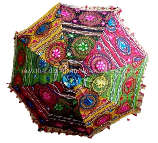 Rajasthani Parasol Tradition Sari Material Umbrella for Regular Uses from Indian Manufacturer at Wholesale Prices