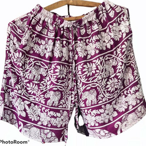 Hot Selling Women Elephant Print Boho Shorts Beach wear Rayon Print Bohemian  bohemian shorts   GM-152711