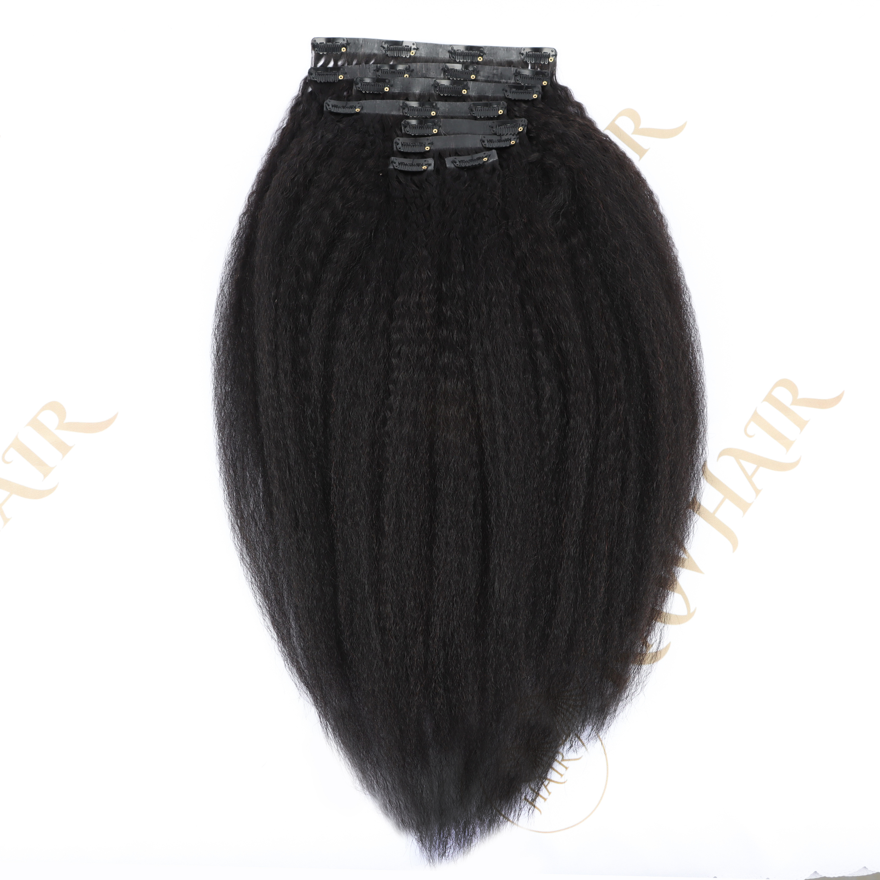 New PU raw seamless clip in hair extension remy 100% human hair 24 inches vietnamese hair