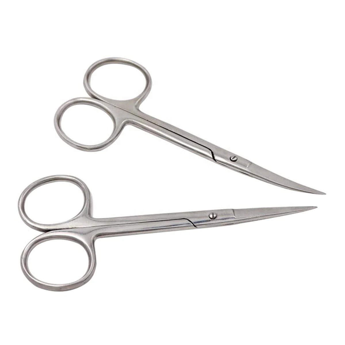 Surgical Stainless Steel Iris Scissors Straight and Curved Tip Dental Surgery Shears 10cm Medical Instruments