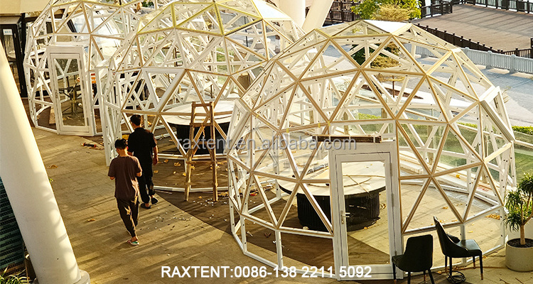 Custom Outdoor Transparent Glass Dome Tent for Backyard Event and Seaside Restaurant Dome Tent