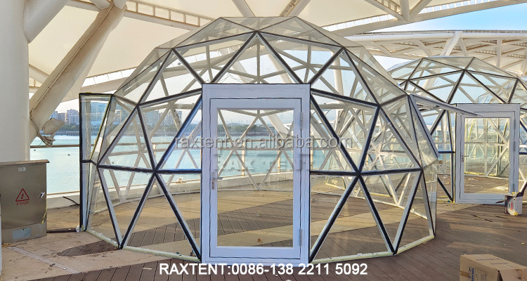 Custom Outdoor Transparent Glass Dome Tent for Backyard Event and Seaside Restaurant Dome Tent