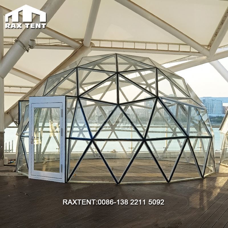 Custom Outdoor Transparent Glass Dome Tent for Backyard Event and Seaside Restaurant Dome Tent