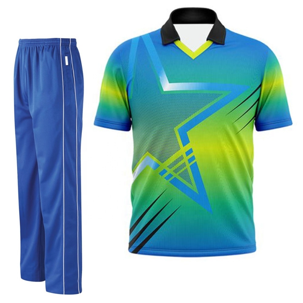 Personalized Custom Cricket Uniform Set New Designs With Jersey Shirt And Trouser