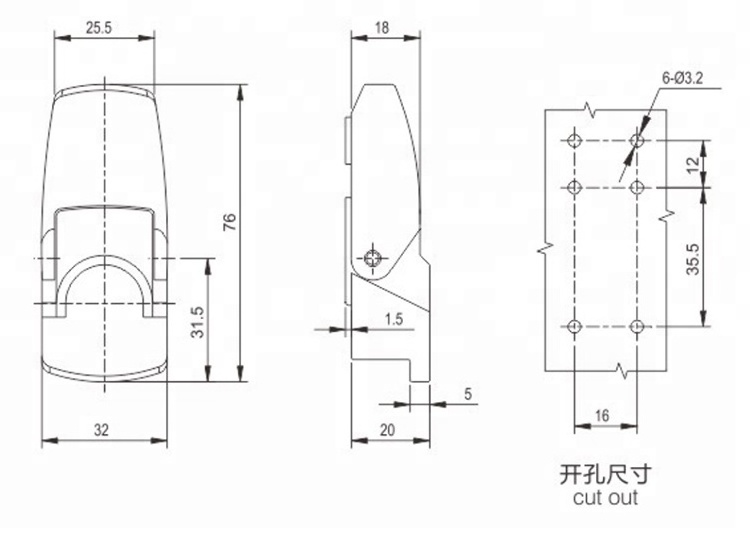 promotional adjustable hasp and staple lock Industrial Machinery Toggle Draw Latch