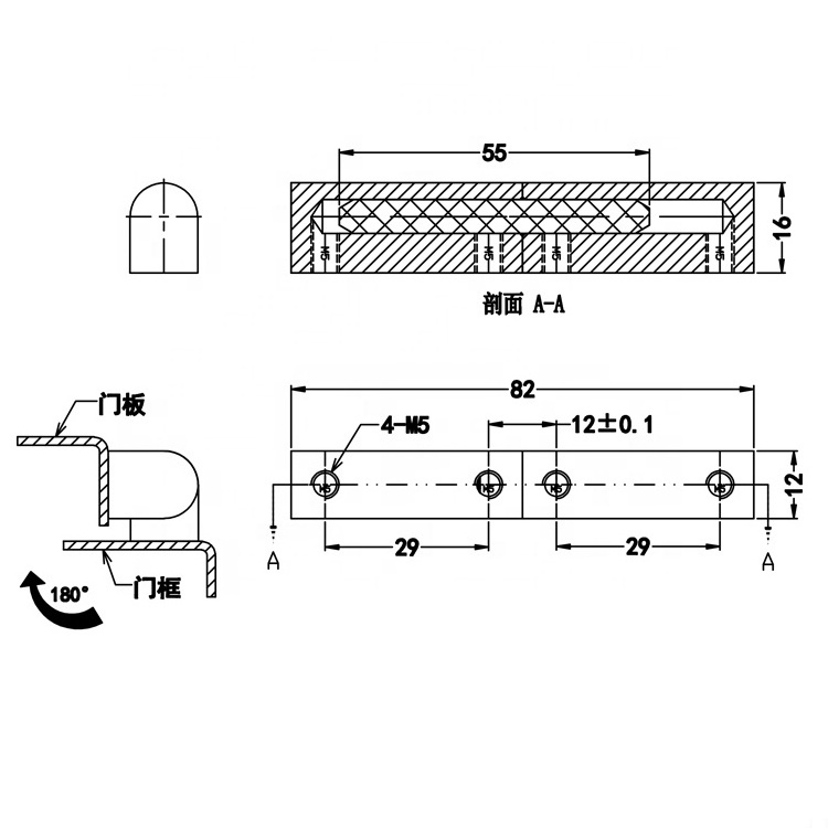 OEM Stainless Steel German Marine Pintle Bullet Hinge