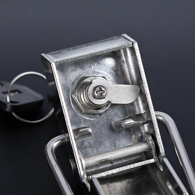 wholesale Medium Duty latch hook Stainless steel Briefcase Toggle Latch pin Lock with Keys