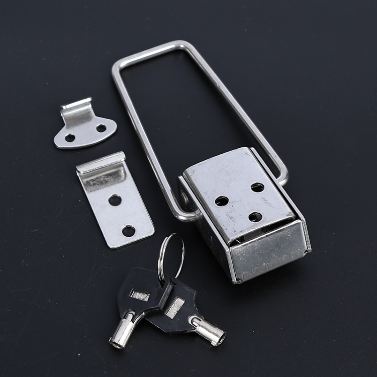 wholesale Medium Duty latch hook Stainless steel Briefcase Toggle Latch pin Lock with Keys