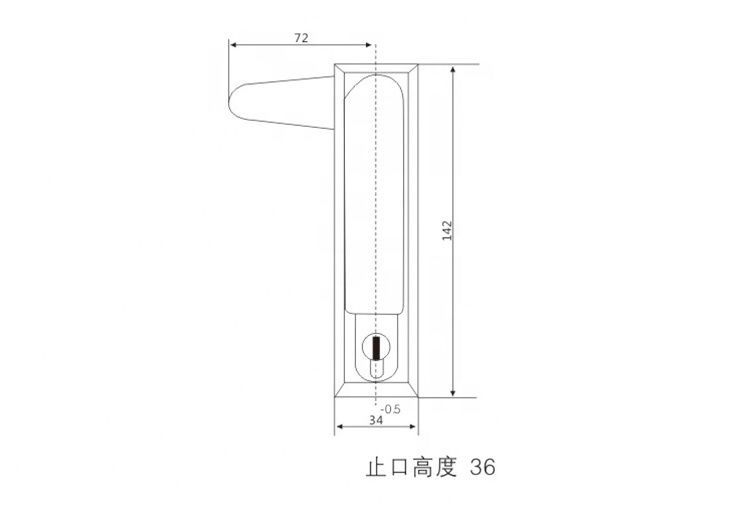 electronic cabinet panel swing door handle lock matt chrome plating with keys