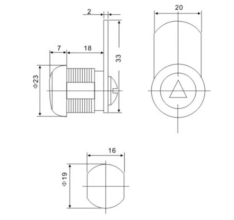 Tubular Key cam lock for slot machine-Tubular Cabinet lock for Game Machine