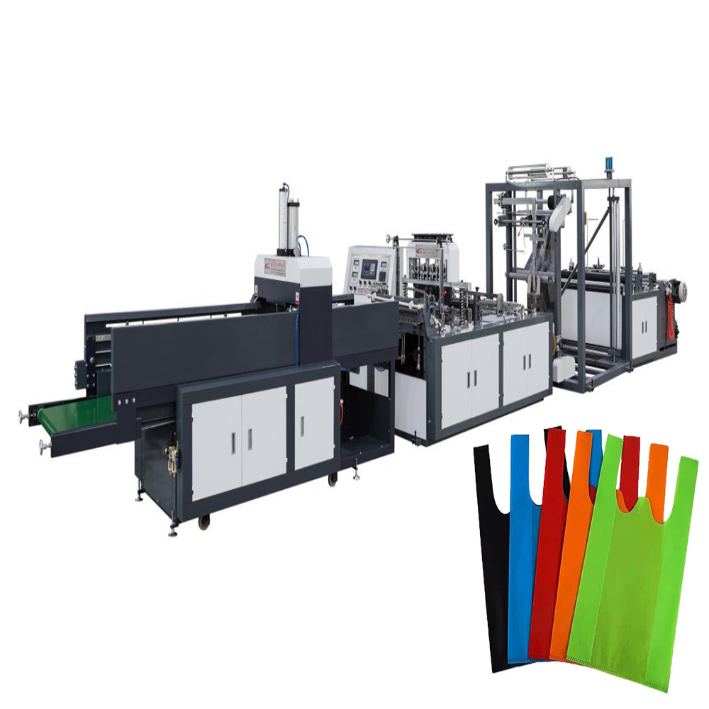 Price shoe box bag Making Machine non woven T shirt bag making machine