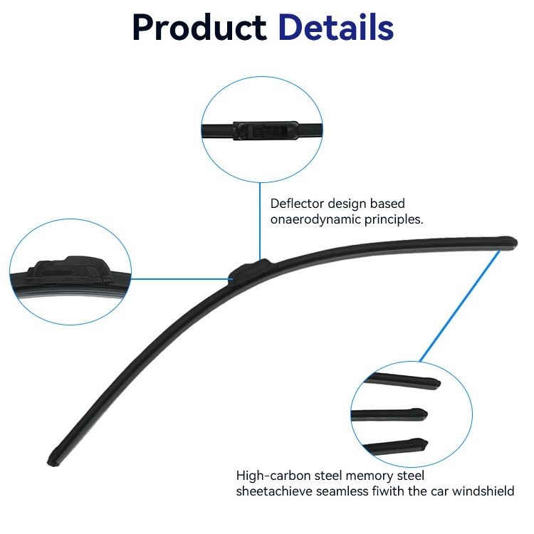 Non bracket wiper blades windshield forkliftse xcavators heavy-duty vehicles universal wipers