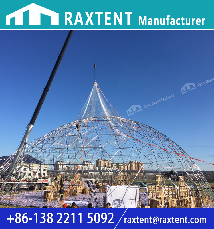 Massive Transparent Huge Outdoor Geodesic Dome Tent for Event