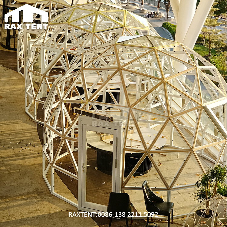 RAXTENT Custom Outdoor Transparent Glass Dome Tent for Backyard Event and Seaside Restaurant Dome Tent