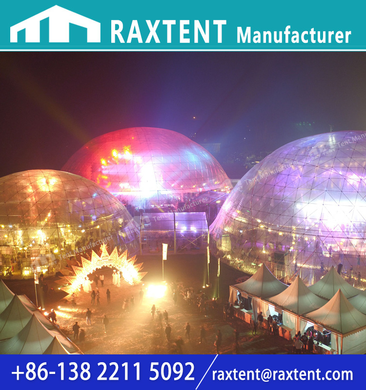 Massive Transparent Huge Outdoor Geodesic Dome Tent for Event