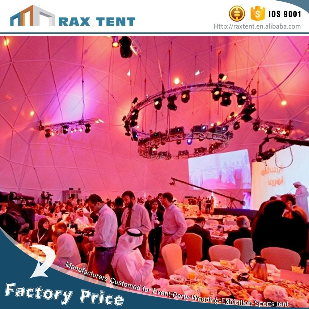 China big dome church event for wedding party solar power dome tent