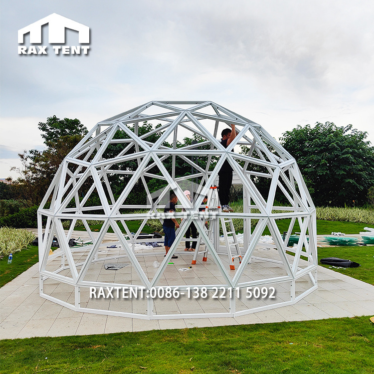 RAXTENT 5M Outdoor Transparent Glass Garden Igloo Dome Tent for Sale with Aluminum Alloy Frame