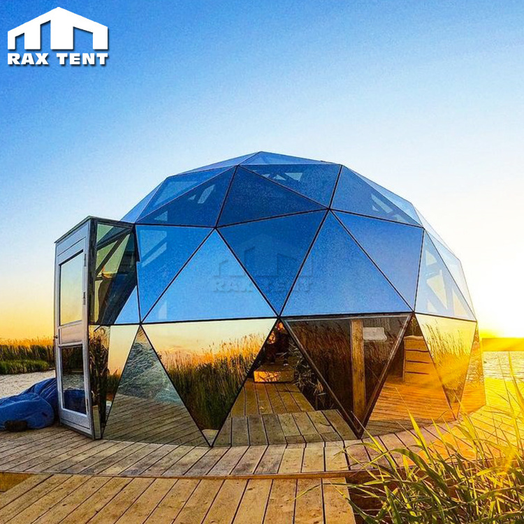 Glamping Igloo Glass Dome Tent for Resort with 360-degree Panorama View at Seaside