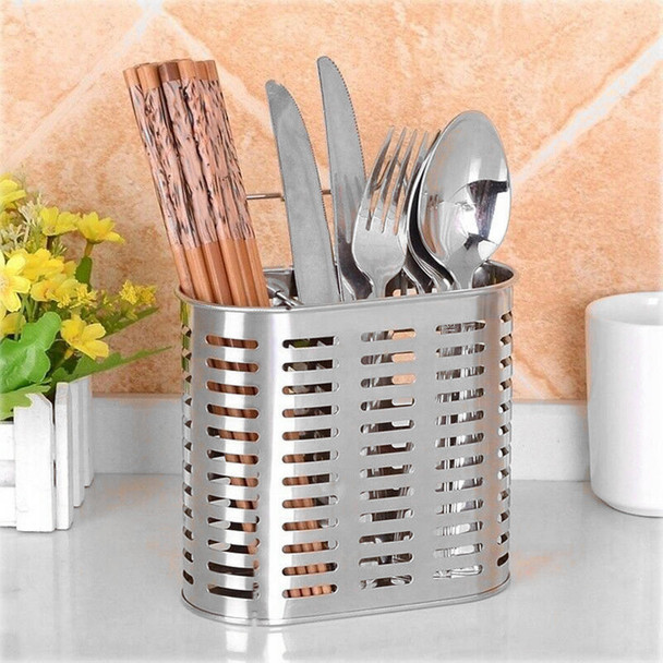 Wholesale Kitchen Hanging Stainless Steel Double Chopsticks Spoon Fork Cutlery Storage for home and kitchen