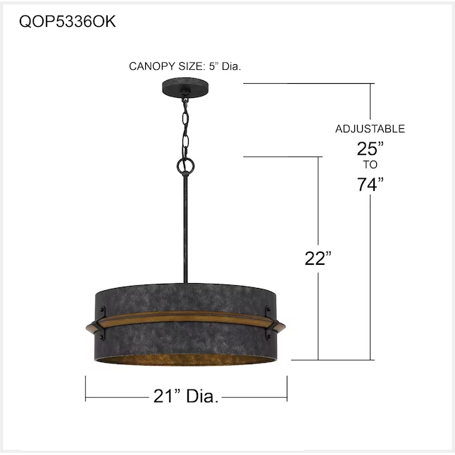 Wholesale  3-Light Old Black Farmhouse Drum Pendant Light For Home Decoration Farmhouses Kitchen Living Room Bedroom Dining