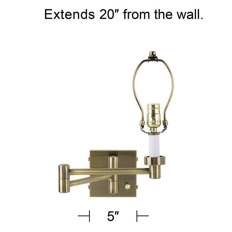 Wholesale white linen antique brass swing arm wall lamp gold sconce with cord cover for home decor lighting  lamp