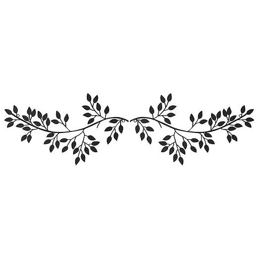 Metal Tree Leaf Wall Decor Vine Olive Branch Art Wrought Iron Scroll Sculptures Above The Bed, Living Room, Outdoor Decoration