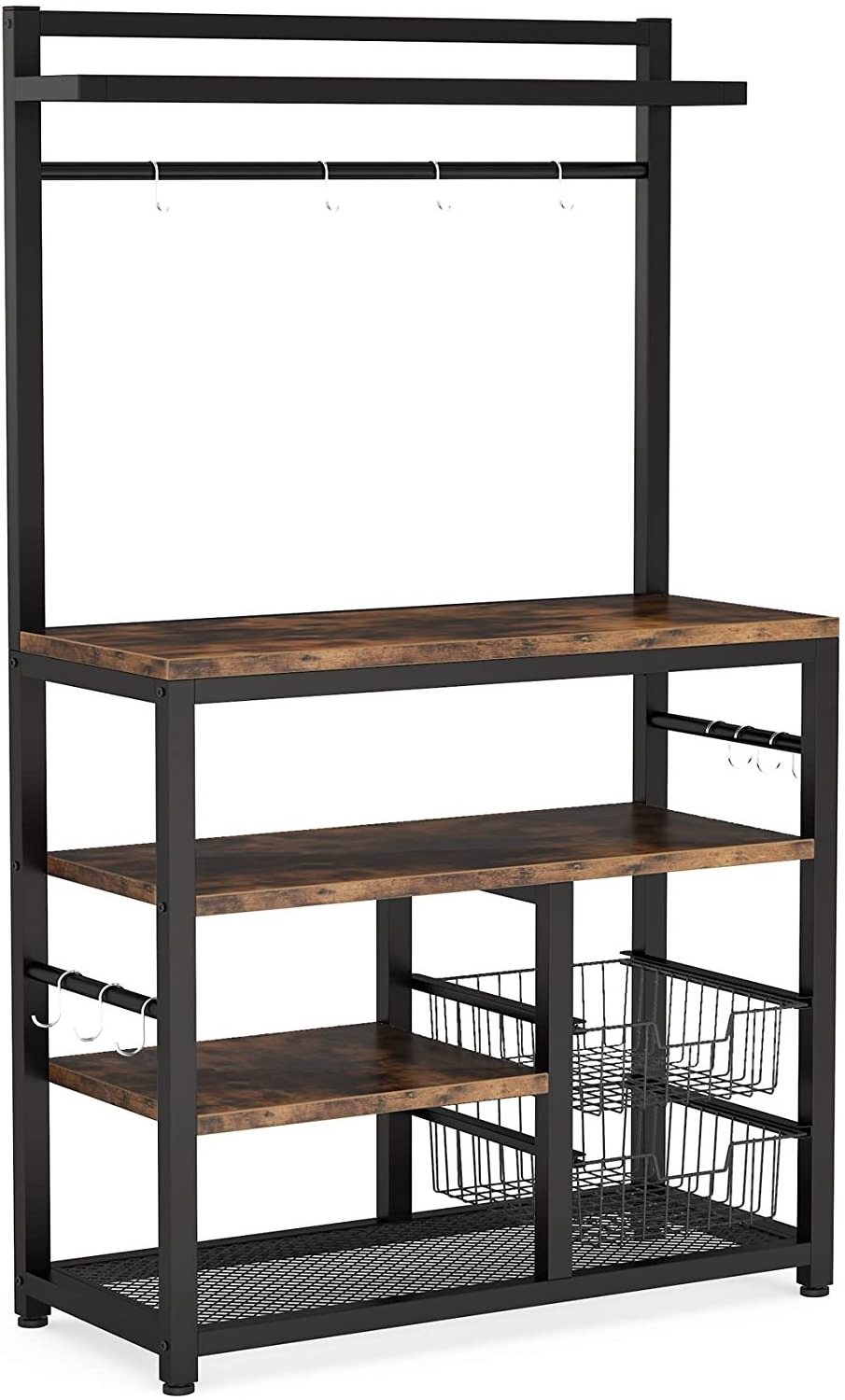 Wholesale metal & wooden Baker Rack Or Storage Stand Storage Rack Designs Modern Kitchen Cabinet self rack