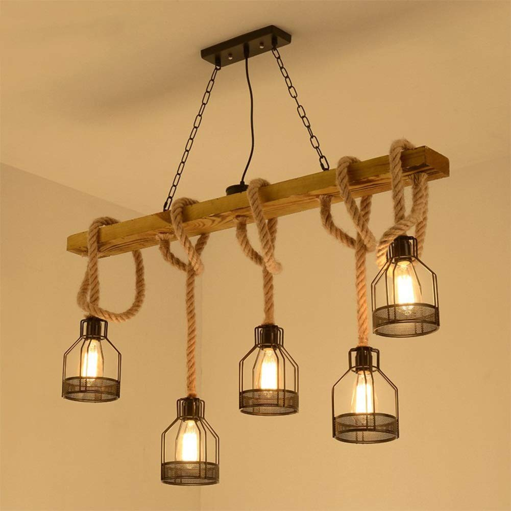 Wholesale 5 Light Hanging Pendant Light  Ceiling Lamp  For Home Decoration Dining Table Living Room Office Table Farmhouses