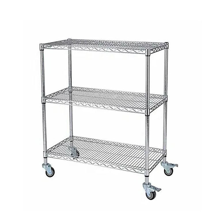 5 Tier Garage Metal Chrome Wire Shelving Rack