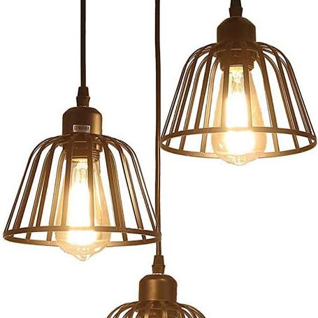 Wholesale Modern Chandelier Pendant Light Iron art Black 3 Lights Hanging Light  For Dining Room Living Room Bedroom Farmhouses