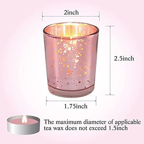 Wholesale glass purple tree rose gold mercury votive tealight candle holder for decorative wedding party