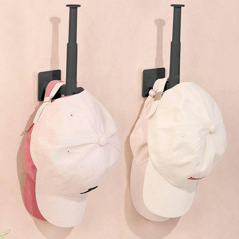 Adjustable Plastic Wall Mount Hat Storage Organizer Holder Hat Display Stand Hat Rack for Baseball Caps