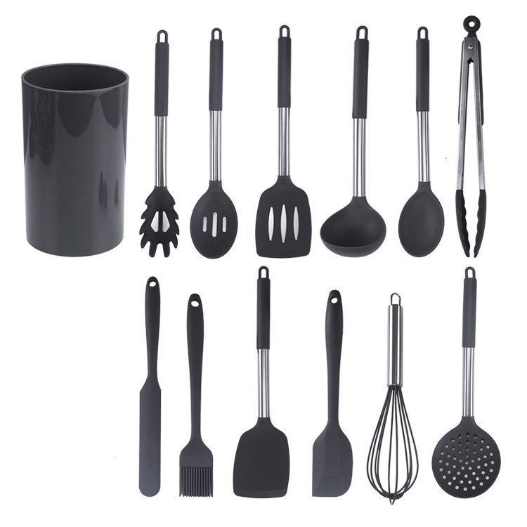 Wholesale 13 Piece Household Stainless Steel Kitchen Accessories And Silicone Kitchen Utensils Set