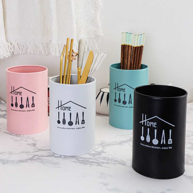 Home Utensils Kitchen Chopsticks Storage Container Draining Chopsticks Bucket Stainless Steel Chopstick Holder