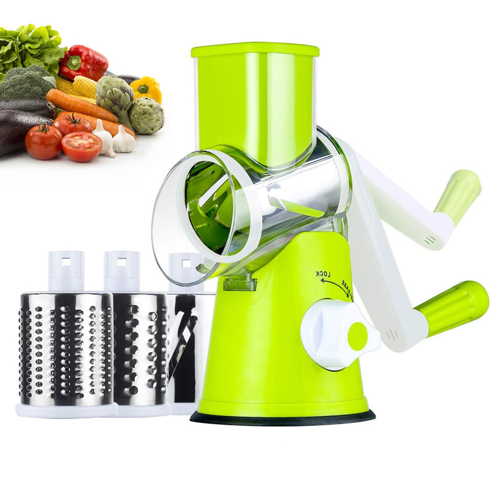 Stainless Steel  All In 1 Vegetable Chopper Cheese Shredder Vegetable Cutter Slicer Onion Potato Rotary Cheese Grater Machine