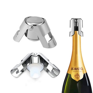 Custom Metal Champagne Wine Stopper Lock Bubbly Stoppers Saver Plug Stainless Steel Bottle Stopper Wine for Bar Accessories