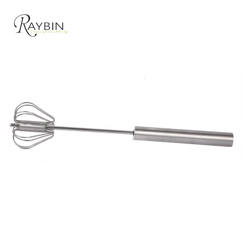 Stainless Steel Egg Whisk Press The Semi-Automatic Beater Mixture Egg & Milk Frother